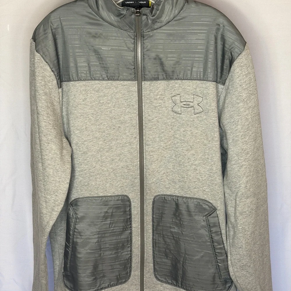 Under Armour Men's Gray and Charcoal Zip-Up‎ Sweater
